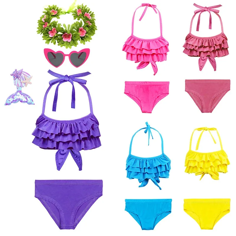 2Pcs/Set Fashion Girls Sling Bikini Summer Holiday Kids Swimsuit Children's Beach Vacation Beachwear Ruffle Style Split Swimwear
2Pcs/Set Fashion Girls Sling Bikini Summer Holiday Kids Swimsuit Children's Beach Vacation Beachwear Ruffle Style Split Swimwear