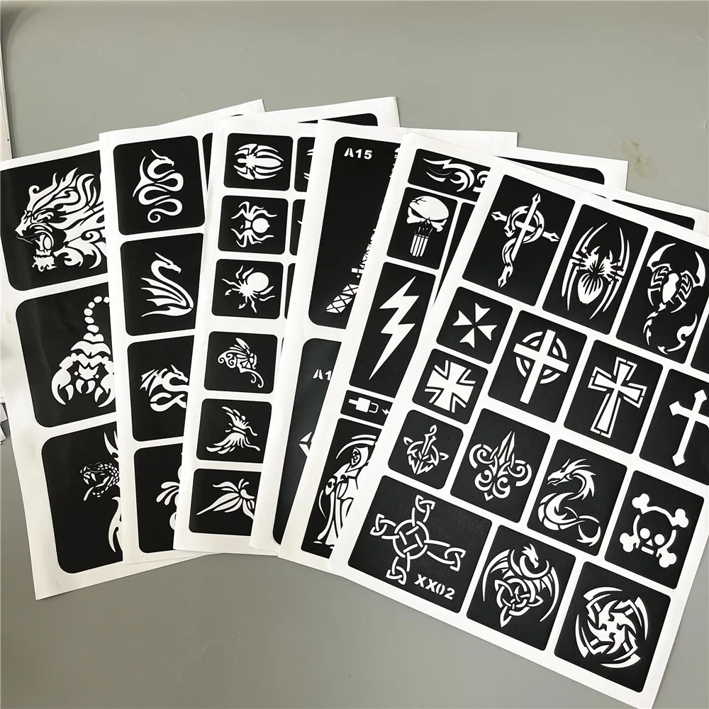Многоразовые трафареты для татуировки хной, тотем, роза, слоган, волк, аэрограф, блестящие трафареты для татуировок, шаблоны для рук, запястья, живопись на теле, искусство 
Многоразовые трафареты для татуировки хной, тотем, роза, слоган, волк, аэрограф, блестящие трафареты для татуировок, шаблоны для рук, запястья, живопись на теле, искусство