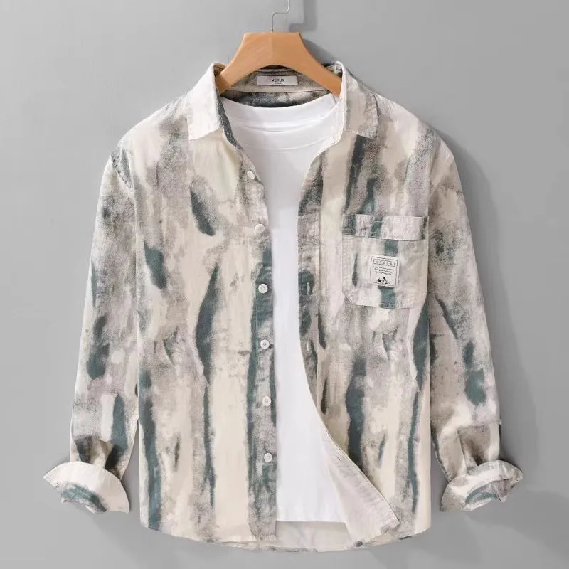 Loose Long Sve Dyed irt for Teens Spring Summer 2025 New Sle Men's Casual Outerwear Breathable Stand Fit Collar
Loose Long Sve Dyed irt for Teens Spring Summer 2025 New Sle Men's Casual Outerwear Breathable Stand Fit Collar