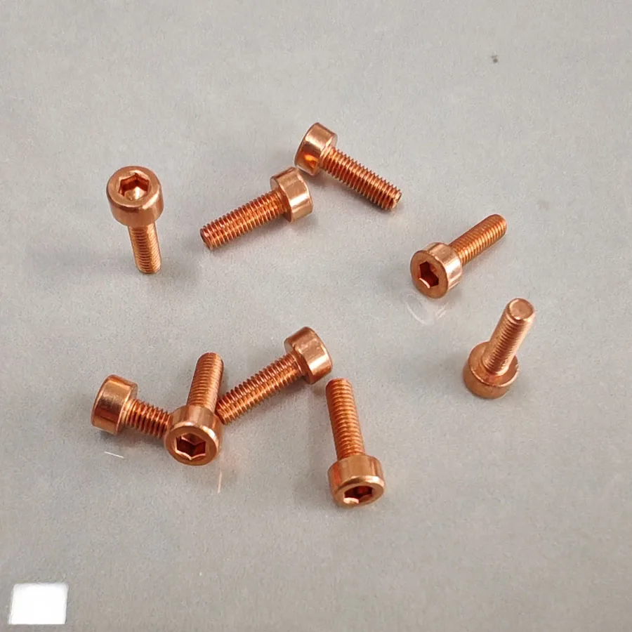 M3-M8 T2 Pure Copper Hex Socket Screws Cup Head Cylindrical Head Fasteners 4-50mm High Conductivity Industrial Hardware Bolts
M3-M8 T2 Pure Copper Hex Socket Screws Cup Head Cylindrical Head Fasteners 4-50mm High Conductivity Industrial Hardware Bolts