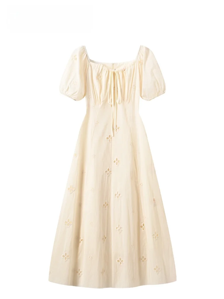 Summer New plus Size Women's Dress Cara CLUB Short Sleeve A-Line Casual Hollow out Square Collar Princess Style Leisure Skirt
Summer New plus Size Women's Dress Cara CLUB Short Sleeve A-Line Casual Hollow out Square Collar Princess Style Leisure Skirt