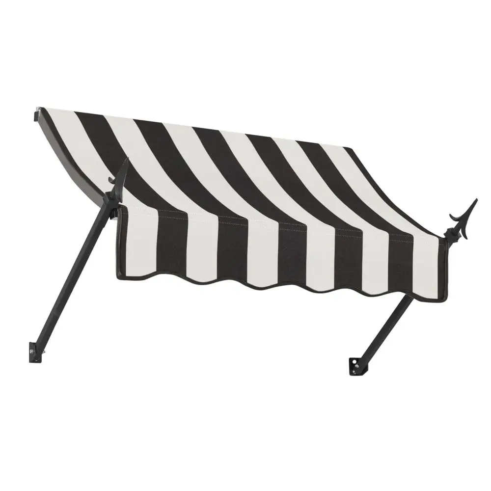 3 New Orleans 40.52416 Fixed Awning with Spear Arms, Black White Stripe
3 New Orleans 40.52416 Fixed Awning with Spear Arms, Black White Stripe