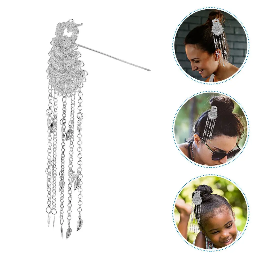 2Pcs Peacock Chain Hairpins Thai Laotian Vintage Design Versatile Hair Stick for Various Hairstyles Traditional Asian Hair
2Pcs Peacock Chain Hairpins Thai Laotian Vintage Design Versatile Hair Stick for Various Hairstyles Traditional Asian Hair