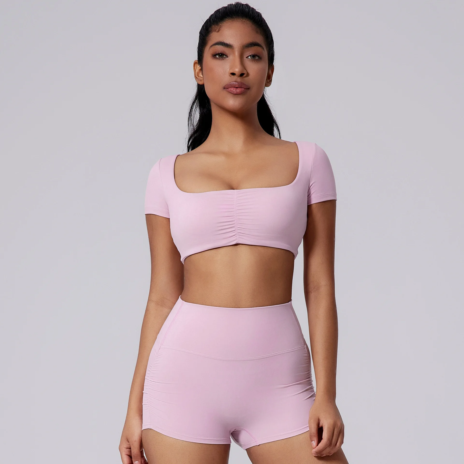Gym Sets Shorts Sleeve for Women Yoga Clothing 2 Piece Sport Outfit Running Tights Fitness Tracksuits Activewear
Gym Sets Shorts Sleeve for Women Yoga Clothing 2 Piece Sport Outfit Running Tights Fitness Tracksuits Activewear