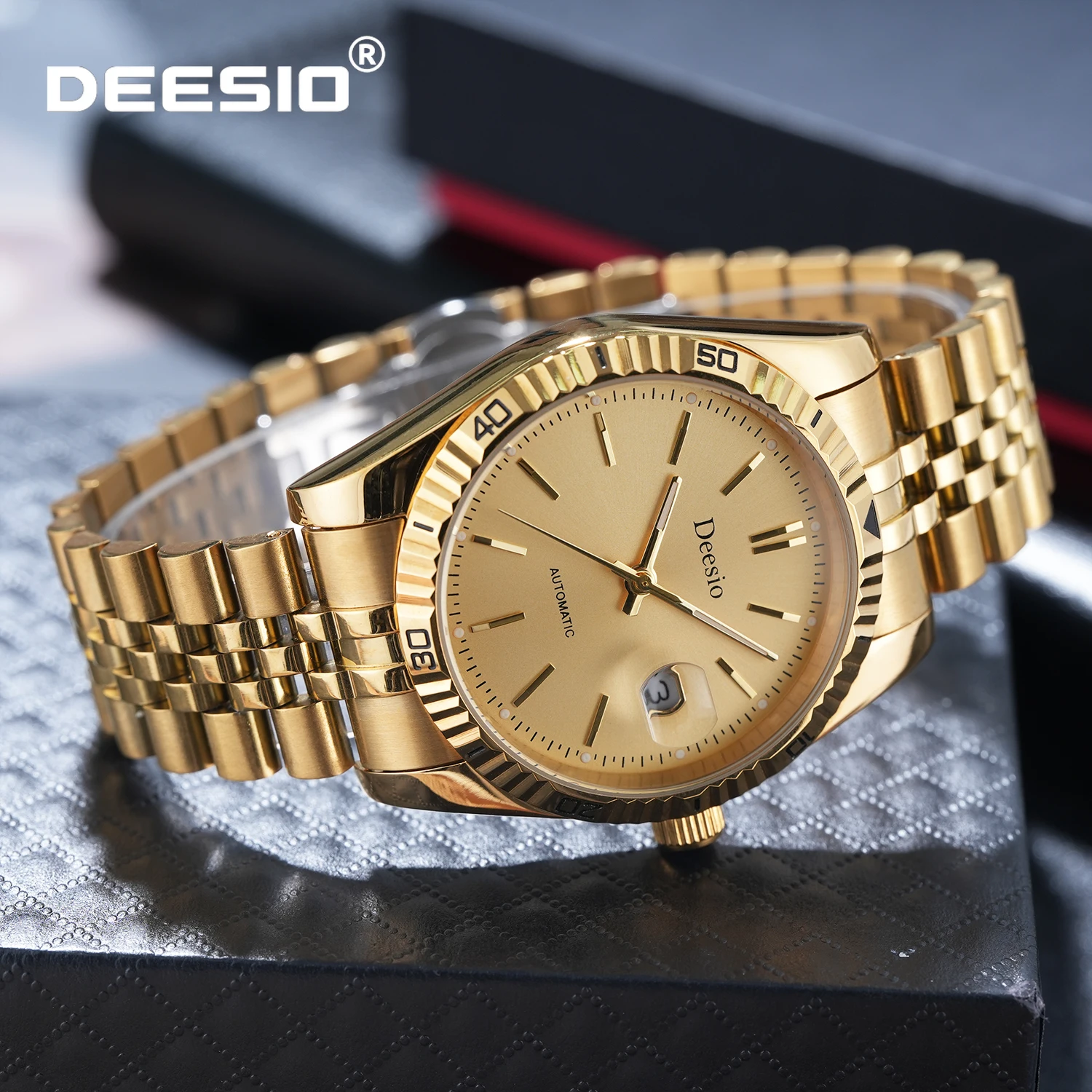 Deesio Fashion Luxury Men's Mechanical Watch, Made of 316L Stainless Steel 30M Waterproof, Calendar Display,Men's Fashion Gifts
Deesio Fashion Luxury Men's Mechanical Watch, Made of 316L Stainless Steel 30M Waterproof, Calendar Display,Men's Fashion Gifts