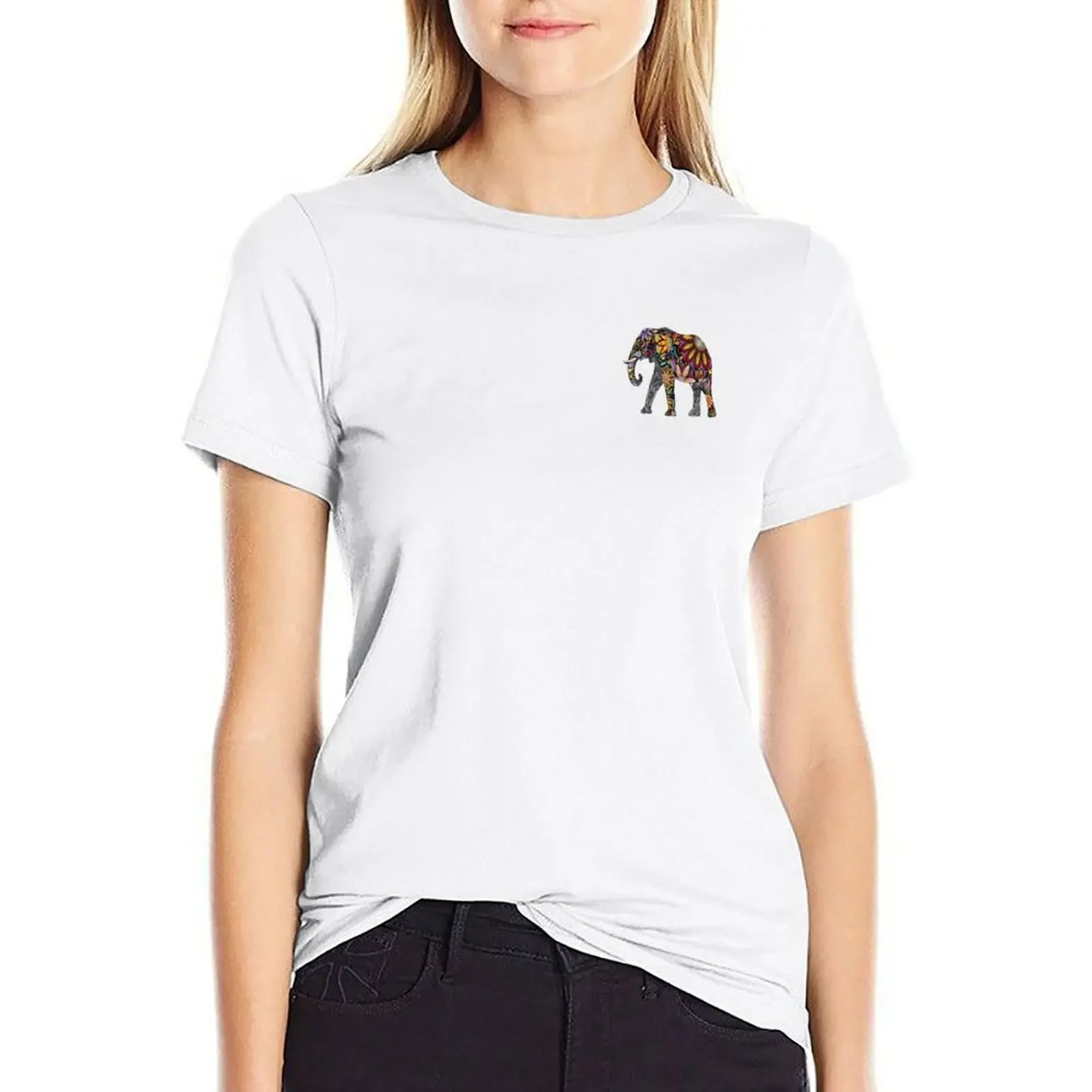 colourful elephant art T-shirt hippie clothes shirts graphic tees t shirts for Women loose fit
colourful elephant art T-shirt hippie clothes shirts graphic tees t shirts for Women loose fit