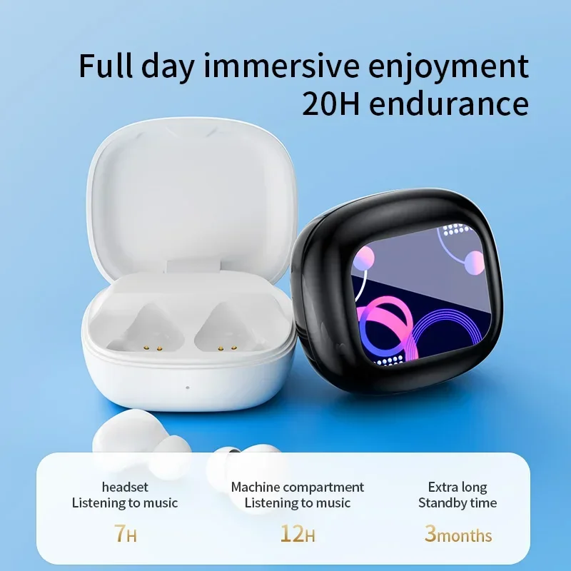 ANC Wireless Earphone Bluetooth Headphone Large Screen Touch Noise Reduction Earbuds Color Screen Screen In-ear Stereo Sou
ANC Wireless Earphone Bluetooth Headphone Large Screen Touch Noise Reduction Earbuds Color Screen Screen In-ear Stereo Sou
