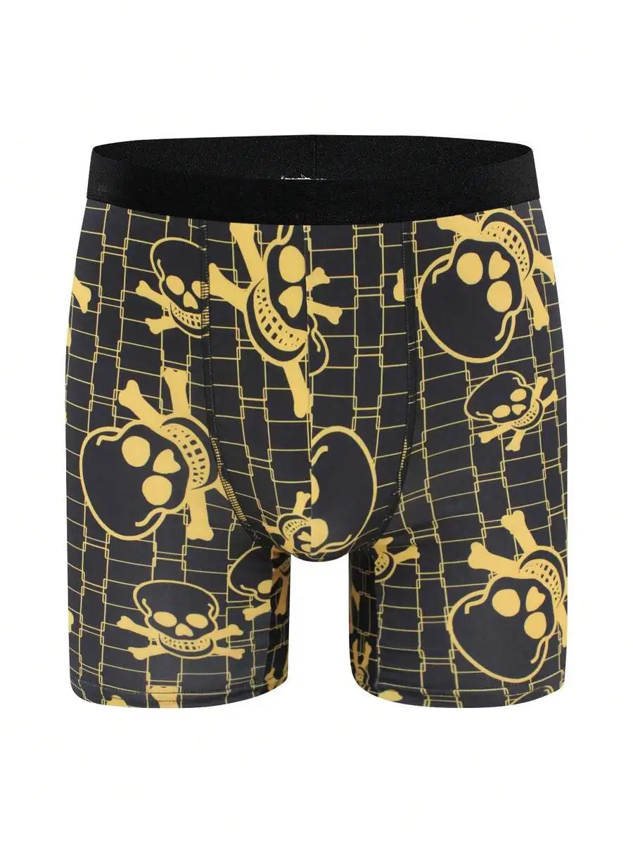 Mens Skull Print Boxer Shorts Black Yellow Pattern
Mens Skull Print Boxer Shorts Black Yellow Pattern