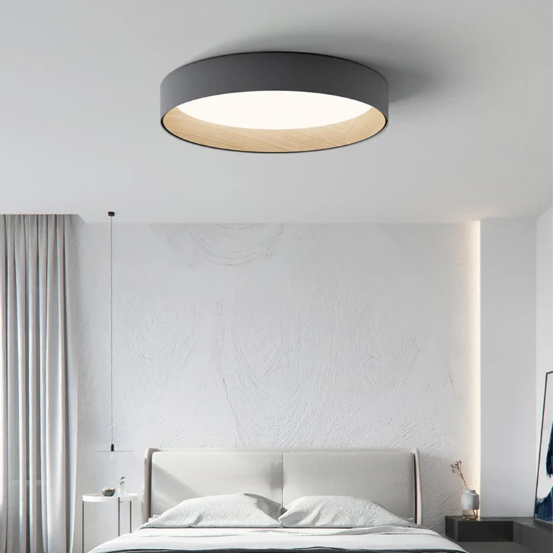 Nordic Style Black White Gray LED Bedroom Study Ceiling Lamp Modern Minimalism Wood Grain Living Dining Room Kitchen Decor Light
Nordic Style Black White Gray LED Bedroom Study Ceiling Lamp Modern Minimalism Wood Grain Living Dining Room Kitchen Decor Light