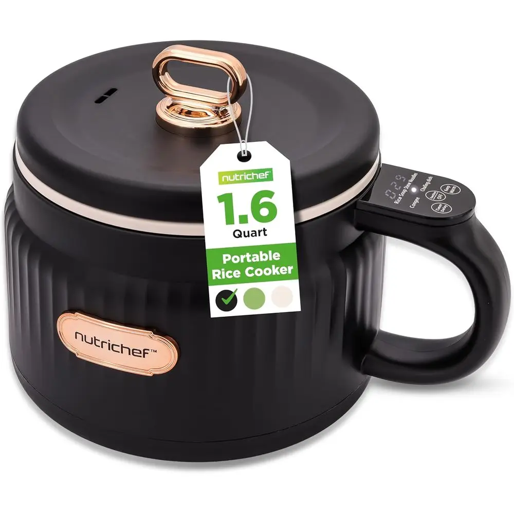 1.6L Portable Electric Rice Cooker & Lunch Box with Non-Stick Coating and Digital Controls
1.6L Portable Electric Rice Cooker & Lunch Box with Non-Stick Coating and Digital Controls