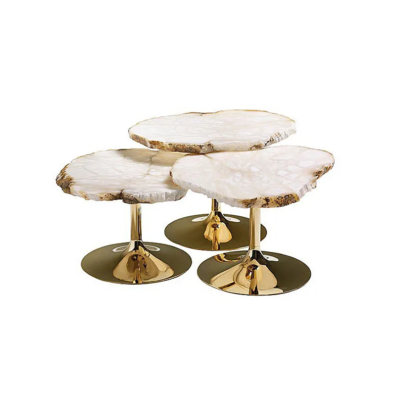 Senior designer combination corner table living room household snowflake stone coffee table
Senior designer combination corner table living room household snowflake stone coffee table