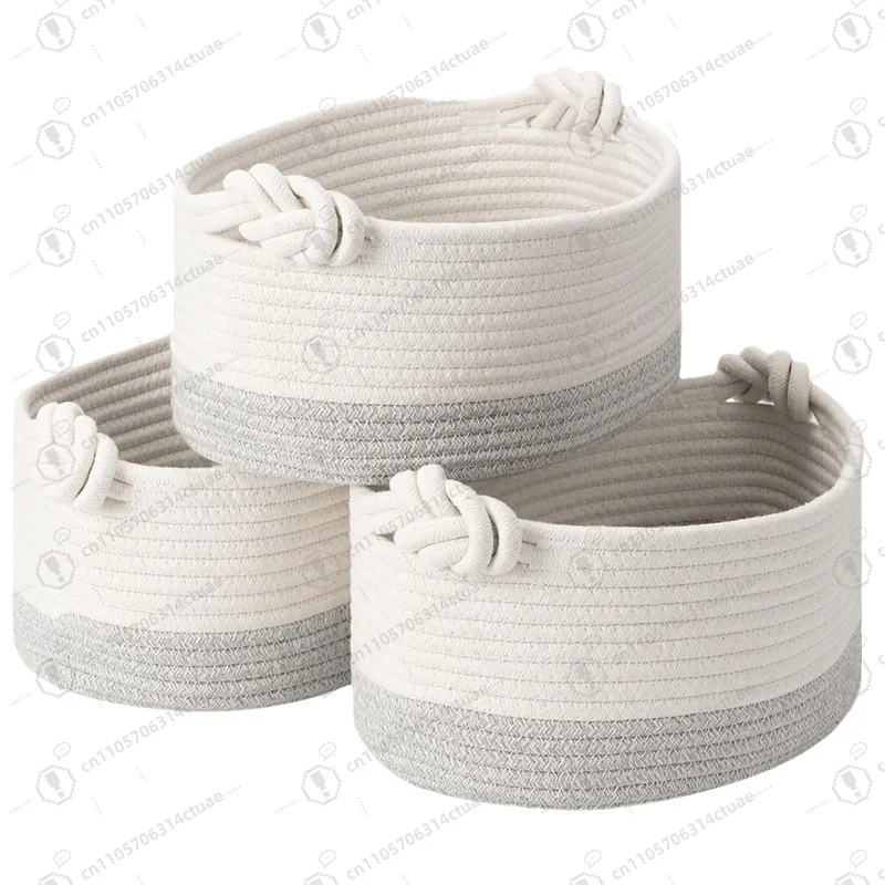 New finishing linen wardrobe box living room fabric woven basket new cotton rope storage box gift packaging basket
New finishing linen wardrobe box living room fabric woven basket new cotton rope storage box gift packaging basket