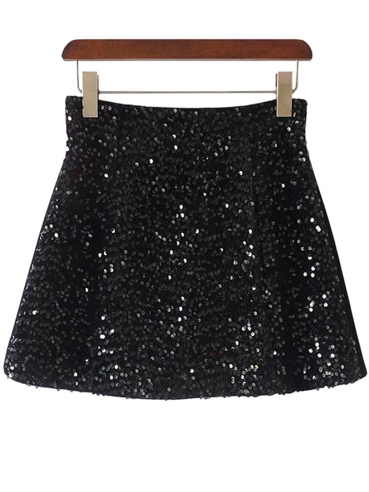 Velvet Shiny Sequin Anti-Light High Waist Slim A-Line Skirt Women's Half Skirt Spring New Style Daily Casual Short Skirt
Velvet Shiny Sequin Anti-Light High Waist Slim A-Line Skirt Women's Half Skirt Spring New Style Daily Casual Short Skirt