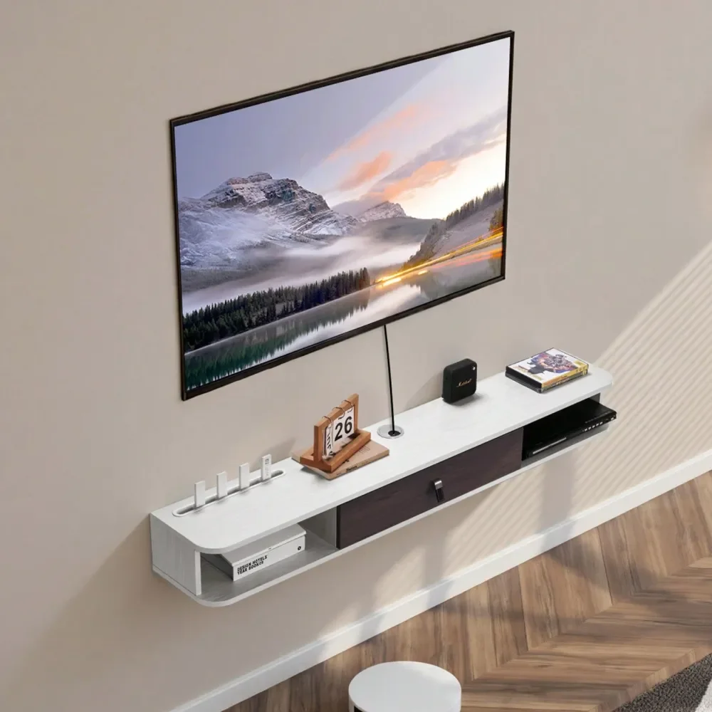 TV Stand, 55 In Wall Mount Entertainment Center With Cable Hole, Modern Floating TV Shelf With Storage Cabinet, Particle Board
TV Stand, 55 In Wall Mount Entertainment Center With Cable Hole, Modern Floating TV Shelf With Storage Cabinet, Particle Board