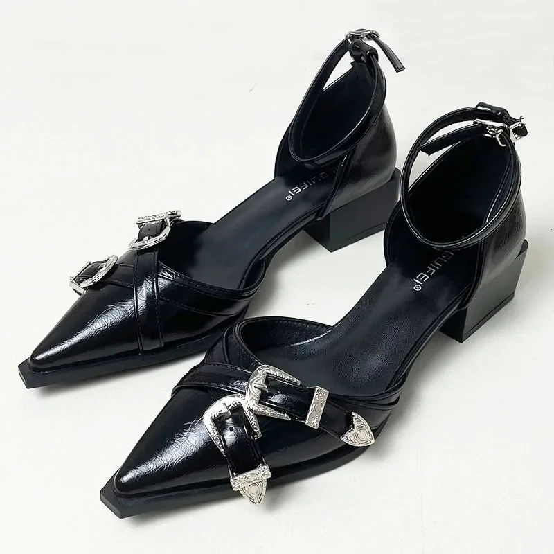 Women High Heels Shoes Ladies Sandals 2025 Pointed Toe Shallow Footwear Thick-Heeled Female Ankle Strap Shoes Fashion Pumps
Women High Heels Shoes Ladies Sandals 2025 Pointed Toe Shallow Footwear Thick-Heeled Female Ankle Strap Shoes Fashion Pumps
