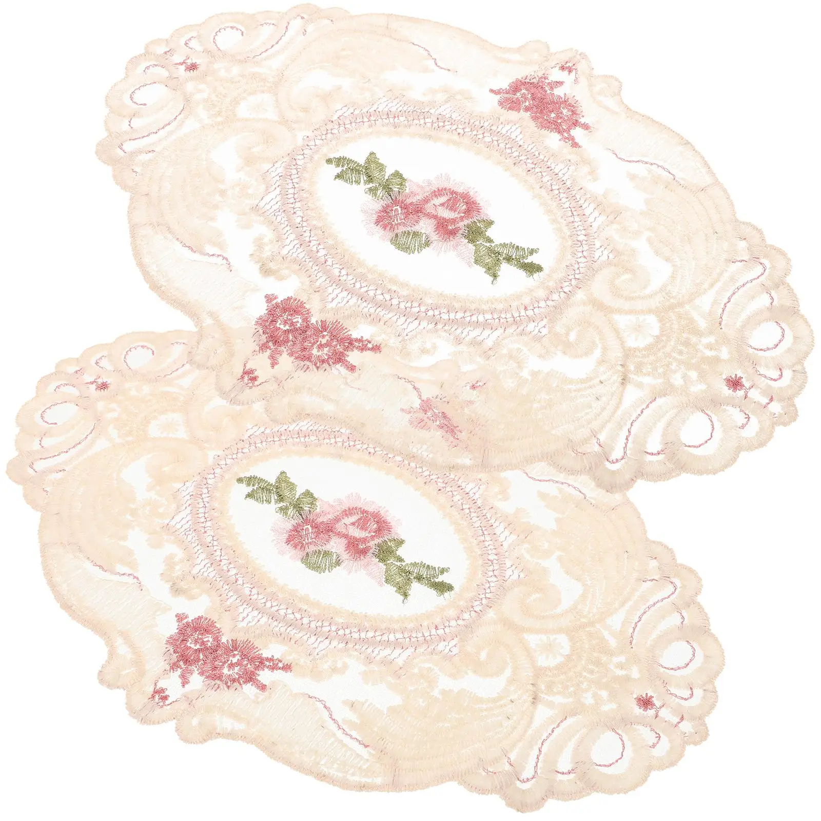 2pcs Lace Placemat Dining Table Coasters Coffee Cutlery Mat Boho Runner Decor Milk Silk Heat Resistant Non Slip Easy Clean
2pcs Lace Placemat Dining Table Coasters Coffee Cutlery Mat Boho Runner Decor Milk Silk Heat Resistant Non Slip Easy Clean