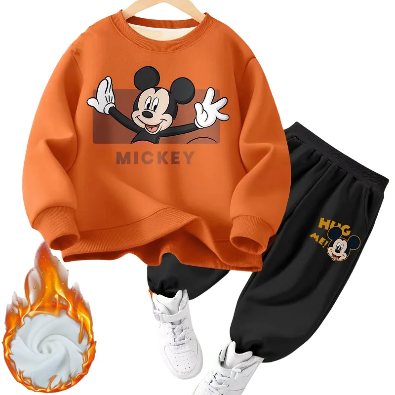 Winter Baby Girl Clothes Set Kid Boy Disney Mickey Sweatshirts Pullover & Pants 2pcs Suit Children Long Sleeve Plush Warm Suit
Winter Baby Girl Clothes Set Kid Boy Disney Mickey Sweatshirts Pullover & Pants 2pcs Suit Children Long Sleeve Plush Warm Suit