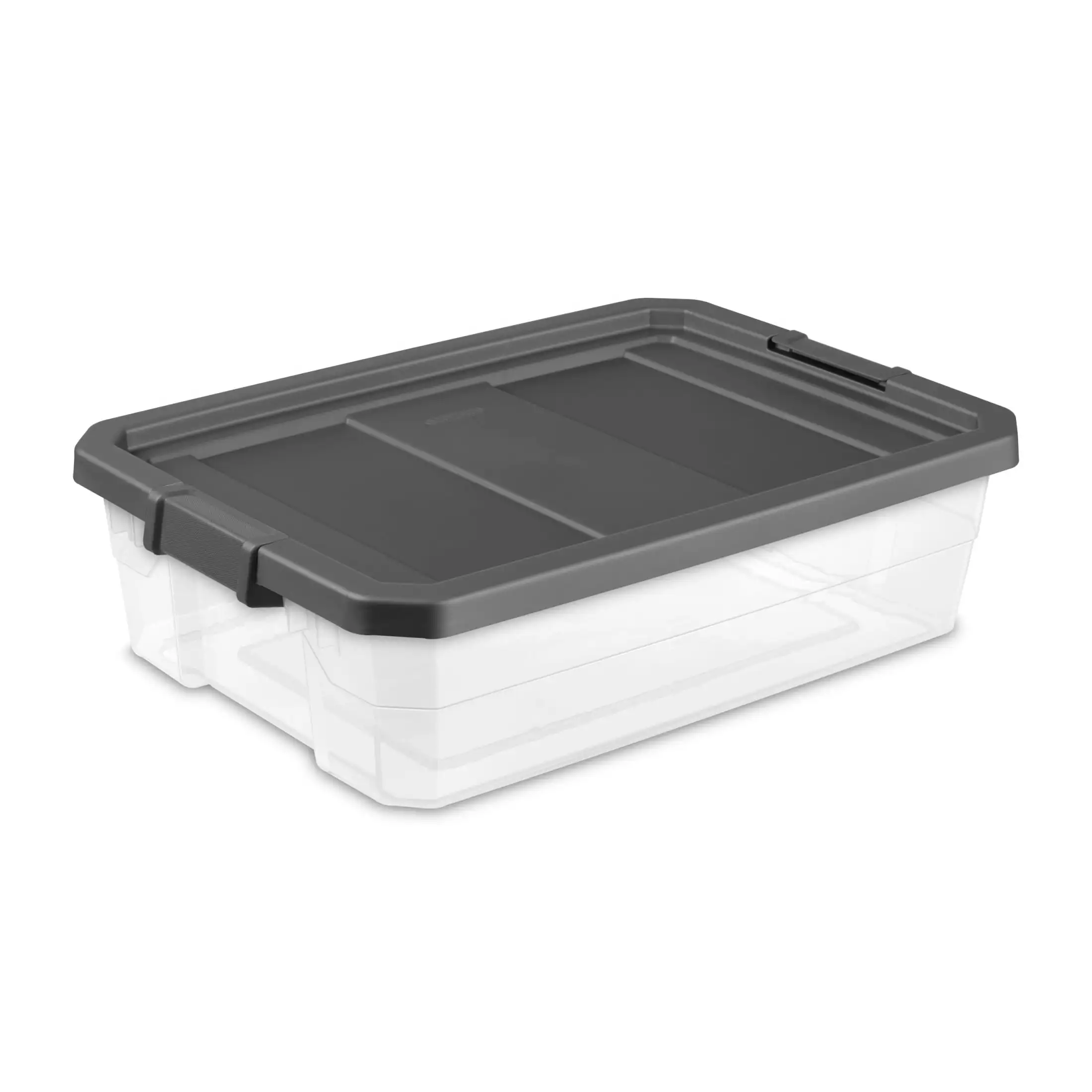 40 Quart Medium Stackable Storage Bin, Clear Plastic Underbed Storage Container with Latch Lid, Dark Gray
40 Quart Medium Stackable Storage Bin, Clear Plastic Underbed Storage Container with Latch Lid, Dark Gray
