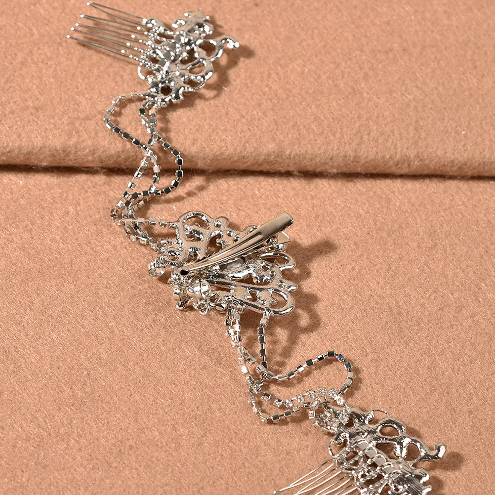 Rhinestone Bridal Hair Comb Elegant Chain Hairpiece Wedding Hair Accessories Women Headdress Party Decoration Bridal Headdress
Rhinestone Bridal Hair Comb Elegant Chain Hairpiece Wedding Hair Accessories Women Headdress Party Decoration Bridal Headdress