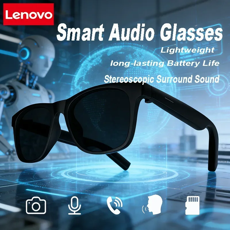 Умные очки Lenovo AI с дистанционным управлением, сенсорным управлением, функцией голосового помощника, беспроводной связью Bluetooth, наушники для звонков, подарок для мужчин и женщин
Умные очки Lenovo AI с дистанционным управлением, сенсорным управлением, функцией голосового помощника, беспроводной связью Bluetooth, наушники для звонков, подарок для мужчин и женщин