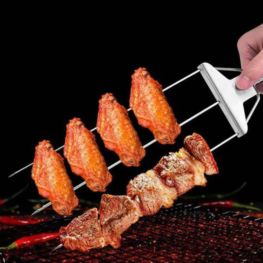 Stainless Steel BBQ Fork Portable Steak Skewer Triangular Grill Tool Camping Outdoor Family Gathering
Stainless Steel BBQ Fork Portable Steak Skewer Triangular Grill Tool Camping Outdoor Family Gathering
