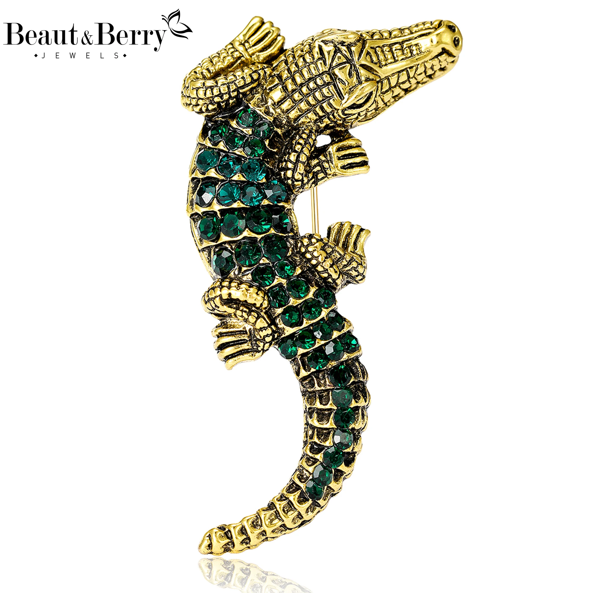 Beaut&Berry Vintage Rhinestone Crocodile Brooches for Women Unisex Animal Pins Casual Party Accessories New Year Gifts Friends
Beaut&Berry Vintage Rhinestone Crocodile Brooches for Women Unisex Animal Pins Casual Party Accessories New Year Gifts Friends
