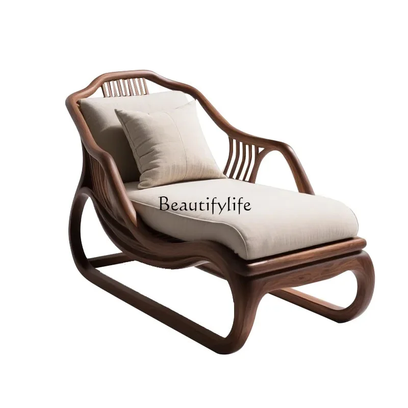 LNew Chinese-style North American black walnut zen chaise longue living room balcony minimalist solid wood lounge chair
LNew Chinese-style North American black walnut zen chaise longue living room balcony minimalist solid wood lounge chair