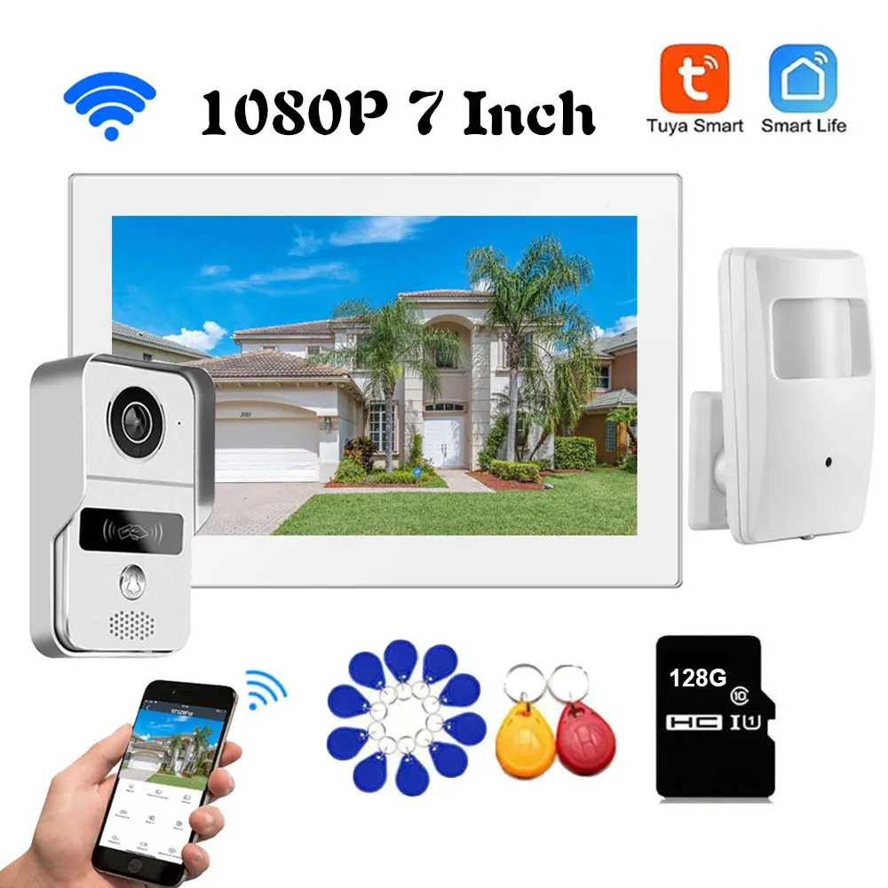 1080P 7 Inch WiFi Video Intercom TUYA Smart Home APP Wireless Video Door Phone RFID Access Control System add CCTV Surveillance
1080P 7 Inch WiFi Video Intercom TUYA Smart Home APP Wireless Video Door Phone RFID Access Control System add CCTV Surveillance