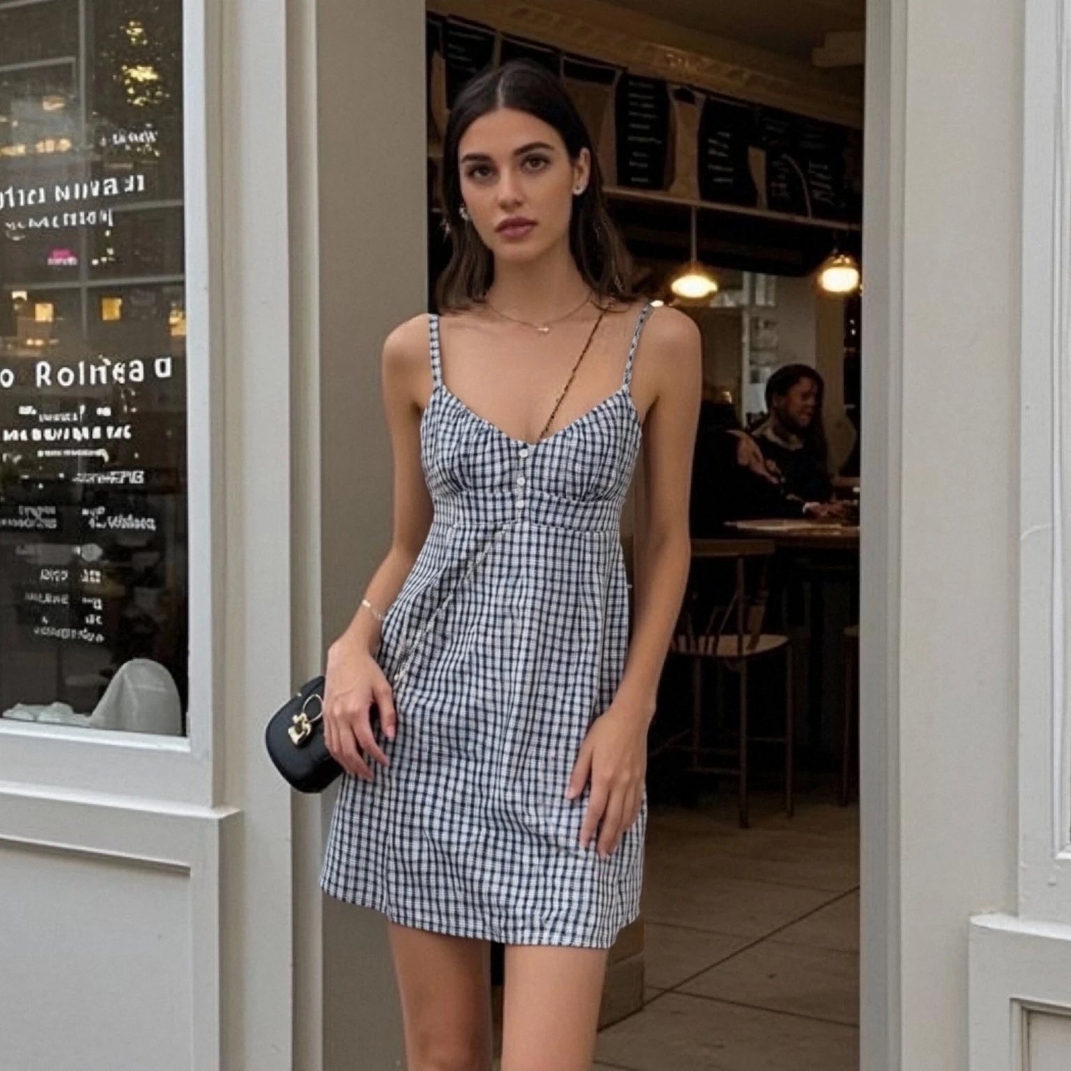 2025 New Womens Sling Dress Checkered Pattern V - neck Design with Button Detail Stylish and Elegant for Fashion y2k
2025 New Womens Sling Dress Checkered Pattern V - neck Design with Button Detail Stylish and Elegant for Fashion y2k