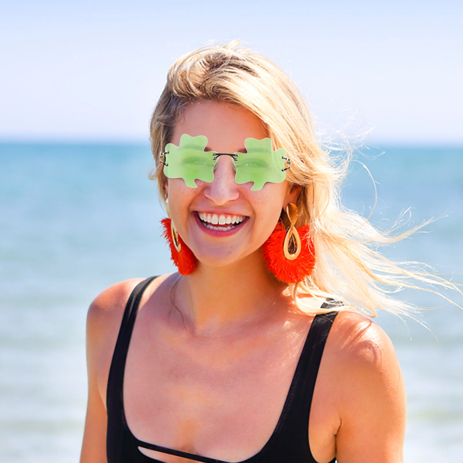 Irish St Patrick's Day Glasses Clover Eyewear Festive Party Accessories Shamrock Shaped Lightweight Adult Kids 
Irish St Patrick's Day Glasses Clover Eyewear Festive Party Accessories Shamrock Shaped Lightweight Adult Kids