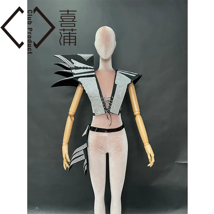Bar Nightclub Gogo Performance Attire With Black Sexy Armor Paired One-piece Stage Performance DS Dance Costume
Bar Nightclub Gogo Performance Attire With Black Sexy Armor Paired One-piece Stage Performance DS Dance Costume