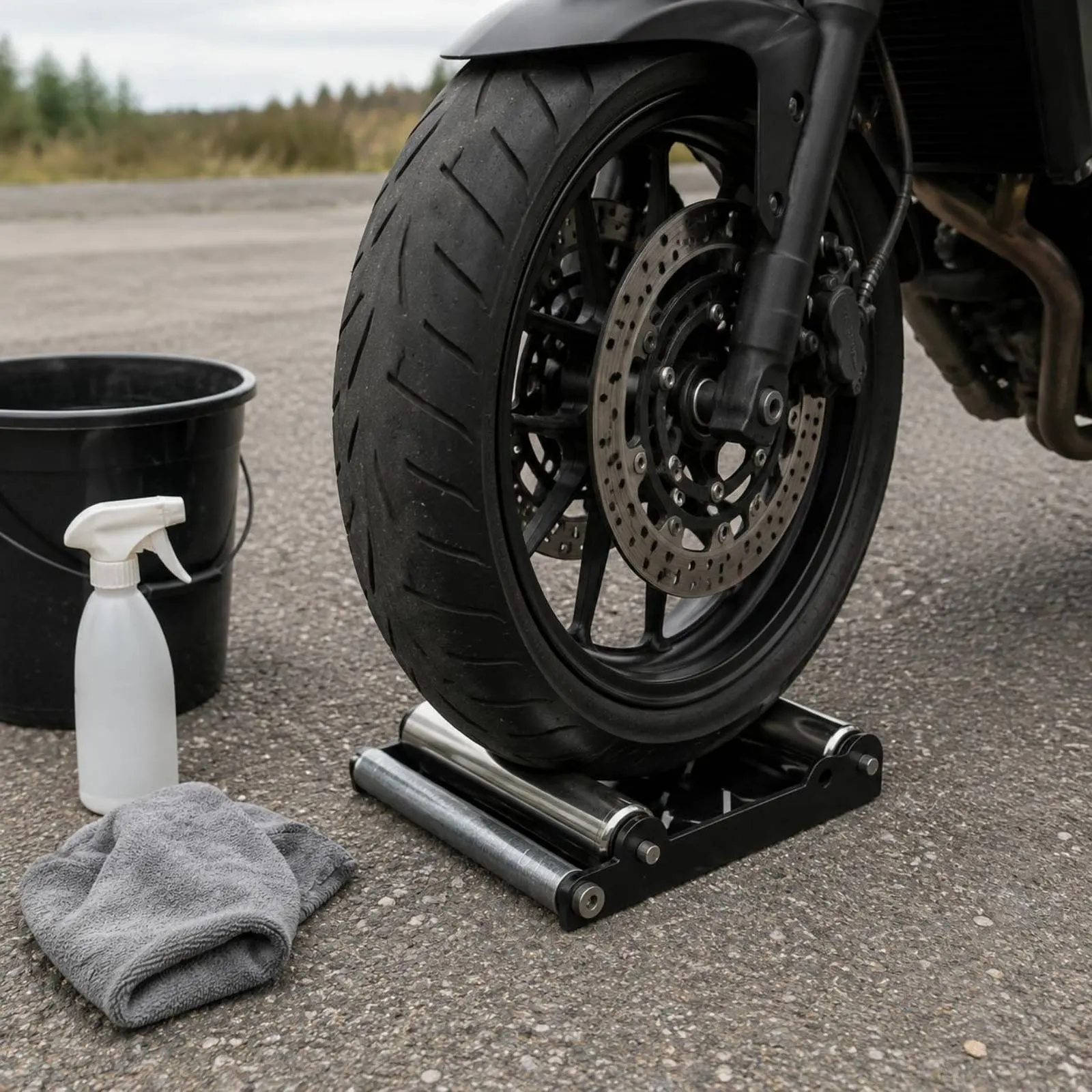 Motorcycle Roller Stand Universal Fit Motorbike Wash Stand Vehicle Maintenance Equipment Long-Lasting Stainless Steel Rollers
Motorcycle Roller Stand Universal Fit Motorbike Wash Stand Vehicle Maintenance Equipment Long-Lasting Stainless Steel Rollers
