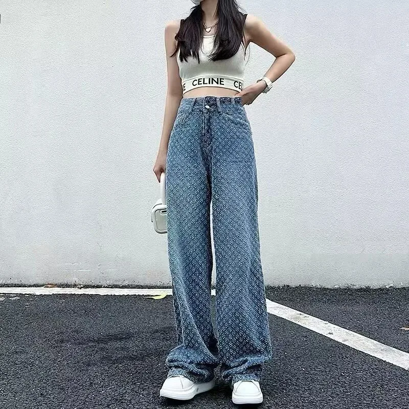 Y2k Spring Summer New Niche Design Pants High Street Light-Colored High-Waisted Loose Floor-Length Straight-Leg Jeans For Women
Y2k Spring Summer New Niche Design Pants High Street Light-Colored High-Waisted Loose Floor-Length Straight-Leg Jeans For Women