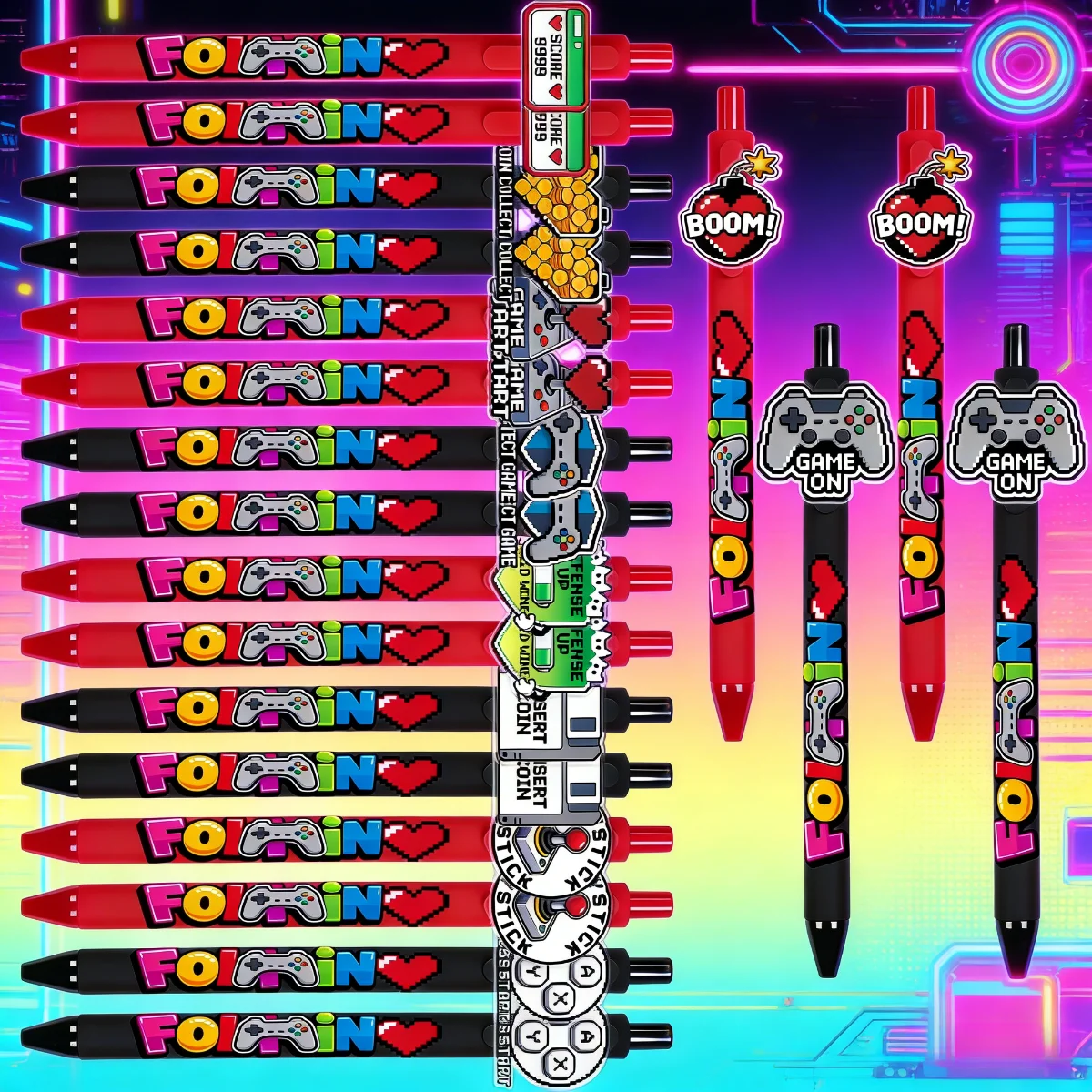10 pieces / 20 pieces creative mosaic-style game controller-themed ballpoint pens. Gift pens for gaming enthusiasts.
10 pieces / 20 pieces creative mosaic-style game controller-themed ballpoint pens. Gift pens for gaming enthusiasts.