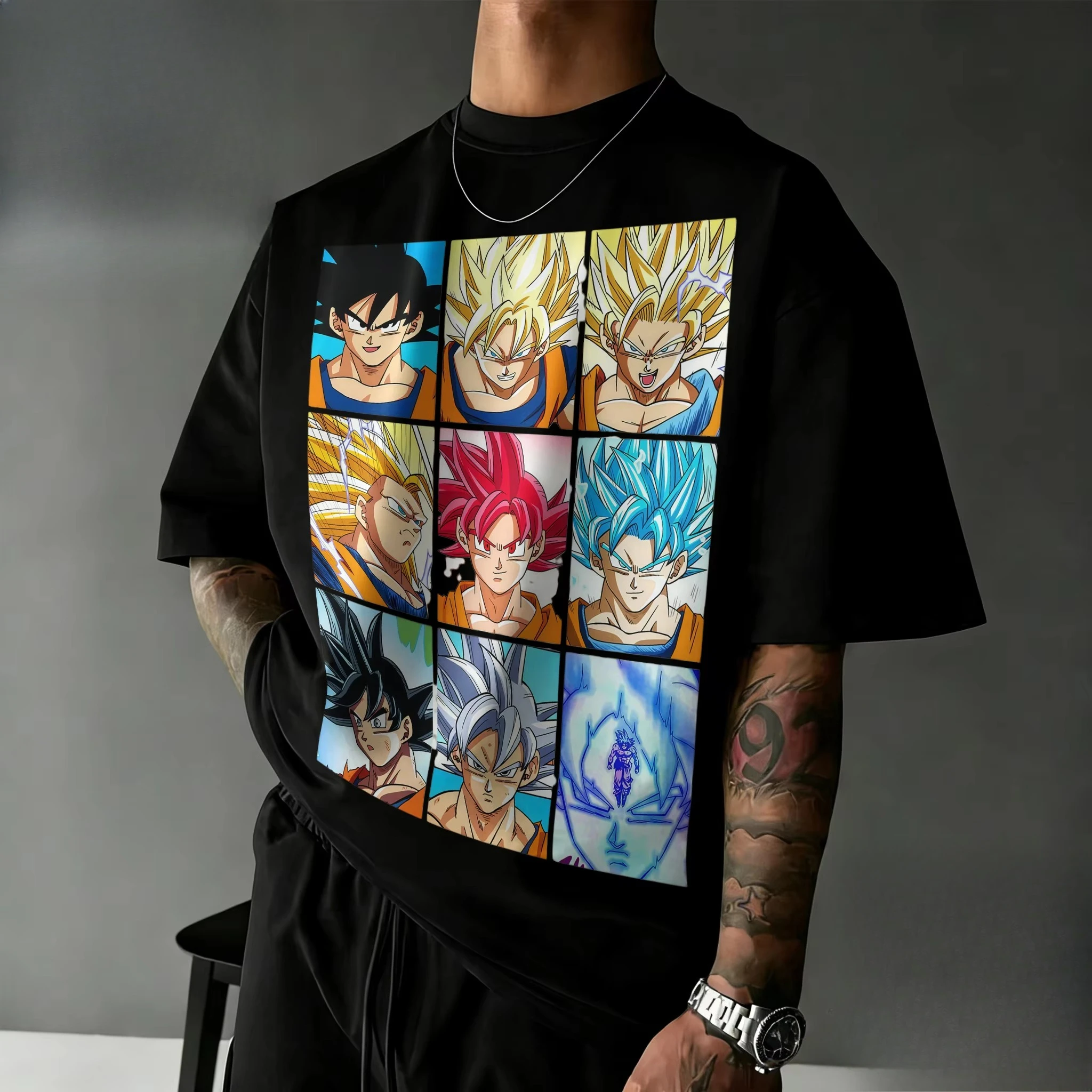 Летняя хлопковая футболка оверсайз Dragon Ball 2026 для мужчин, женщин и детей | Футболка с принтом манги «Гоку: Все формы» в стиле ретро-аниме для фанатов
Летняя хлопковая футболка оверсайз Dragon Ball 2026 для мужчин, женщин и детей | Футболка с принтом манги «Гоку: Все формы» в стиле ретро-аниме для фанатов