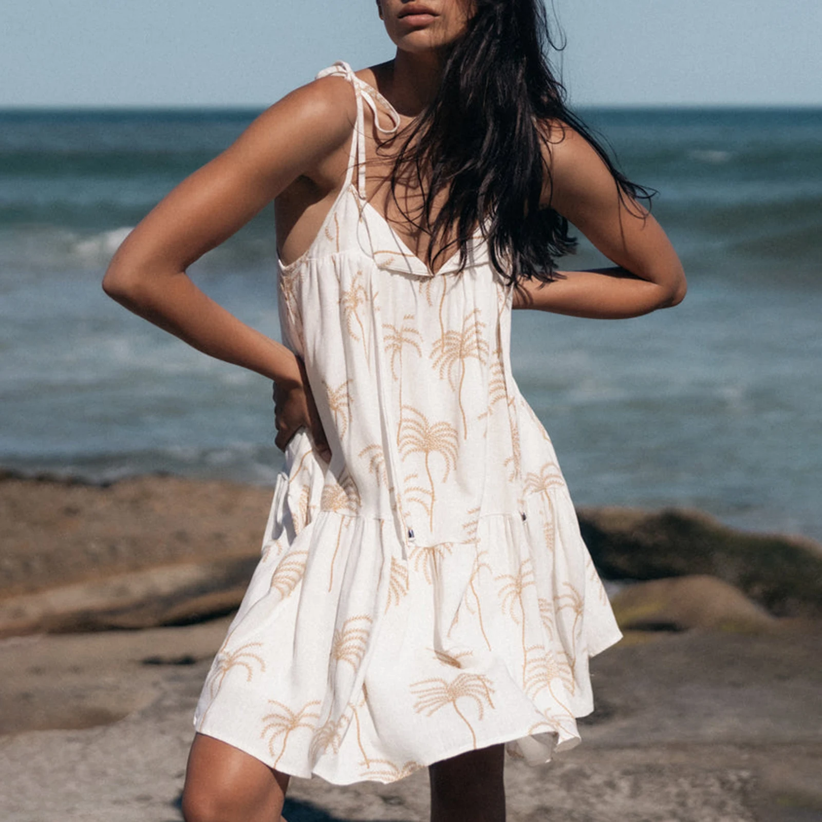 Women's Summer Sleeveless Dress Casual Printed Strappy A-Line Party Dress for Resort Cocktail Beach Streetwear
Women's Summer Sleeveless Dress Casual Printed Strappy A-Line Party Dress for Resort Cocktail Beach Streetwear