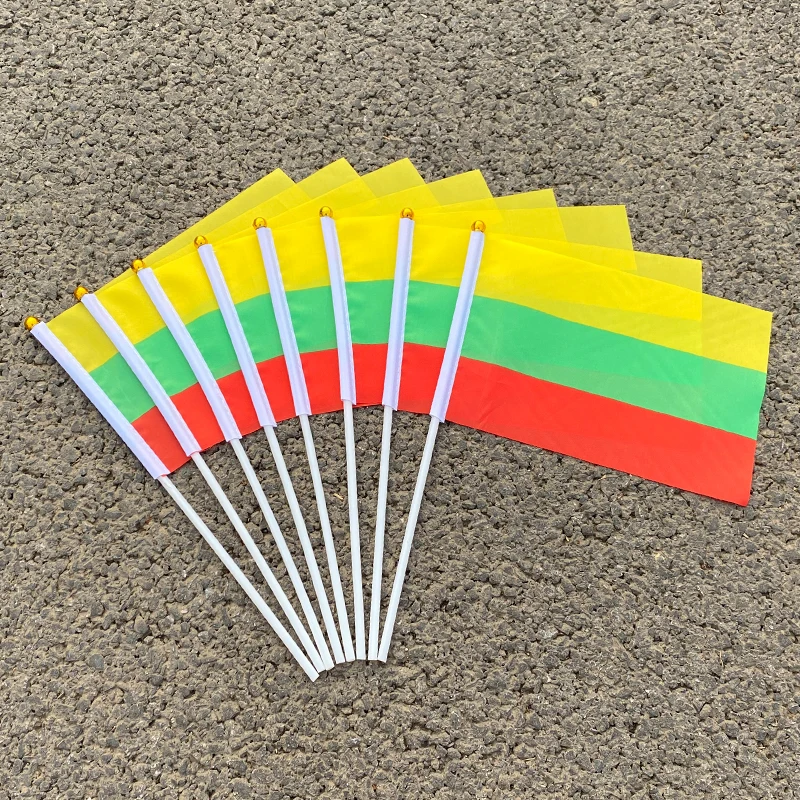 100pcs Lithuania Hand Flag National Lithuania Hand Flag 14*21cm Polyester Banner Custom Hand flag
100pcs Lithuania Hand Flag National Lithuania Hand Flag 14*21cm Polyester Banner Custom Hand flag