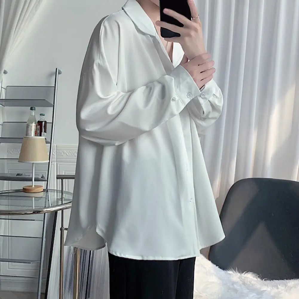 Trendy Single-breasted Shirt for Men Stylish Men's Cuban Collar Long Sleeve Shirt for Work Parties Dates Casual Loose for Men
Trendy Single-breasted Shirt for Men Stylish Men's Cuban Collar Long Sleeve Shirt for Work Parties Dates Casual Loose for Men