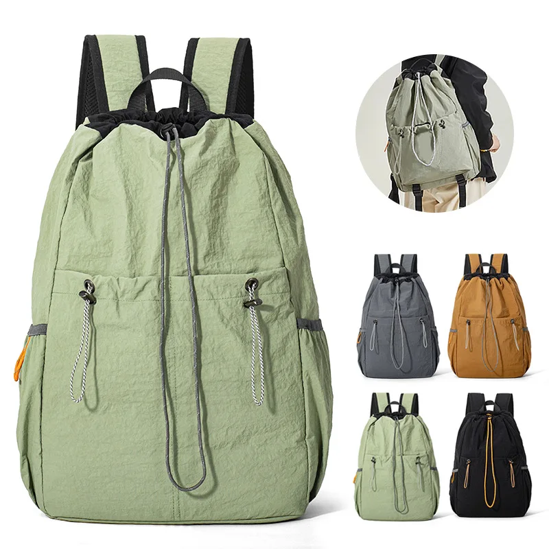 Pull-String Schoolbag with Adjustable Closure, Student Casual Double-Shoulder Bag, Lightweight Travel Nylon Backpack
Pull-String Schoolbag with Adjustable Closure, Student Casual Double-Shoulder Bag, Lightweight Travel Nylon Backpack