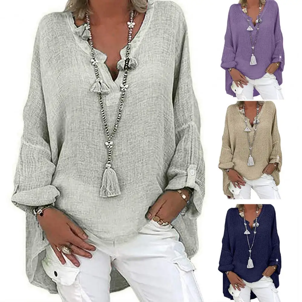 Женская блузка свободного кроя из хлопка и льна, футболка, женская рубашка с V-образным вырезом, длинный рукав, средней длины, повседневный топ, блузка для ежедневной носки, 80%
Женская блузка свободного кроя из хлопка и льна, футболка, женская рубашка с V-образным вырезом, длинный рукав, средней длины, повседневный топ, блузка для ежедневной носки, 80%