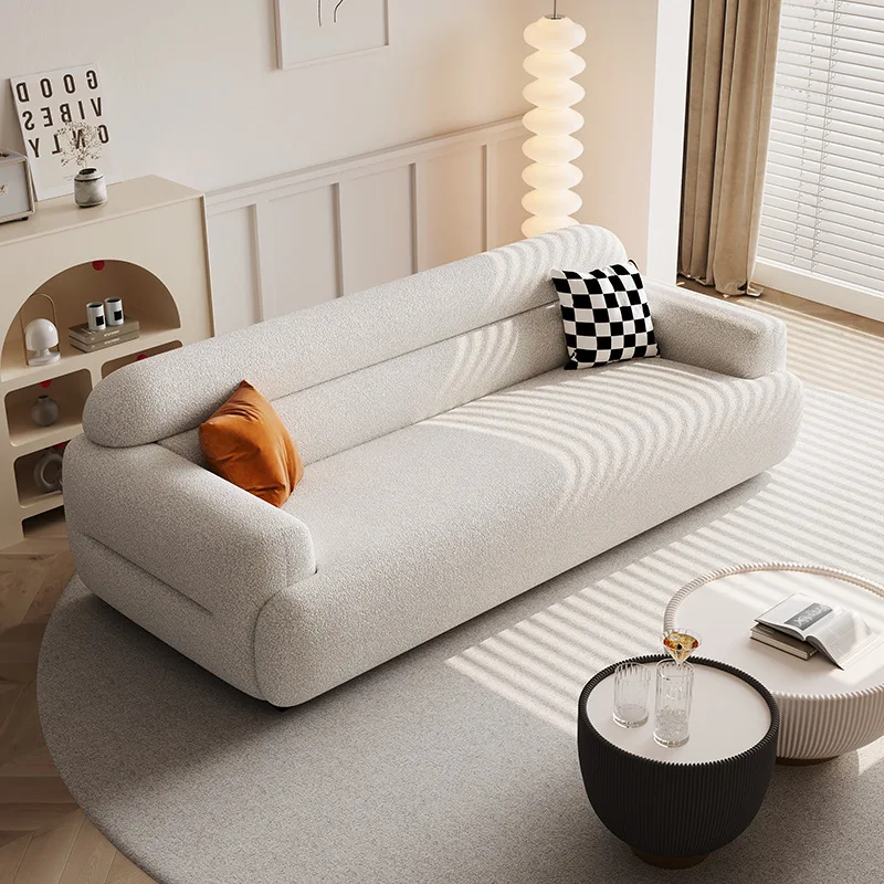 French cream style fat small apartment modern simple living room design cloud lamb fabric straight row
French cream style fat small apartment modern simple living room design cloud lamb fabric straight row