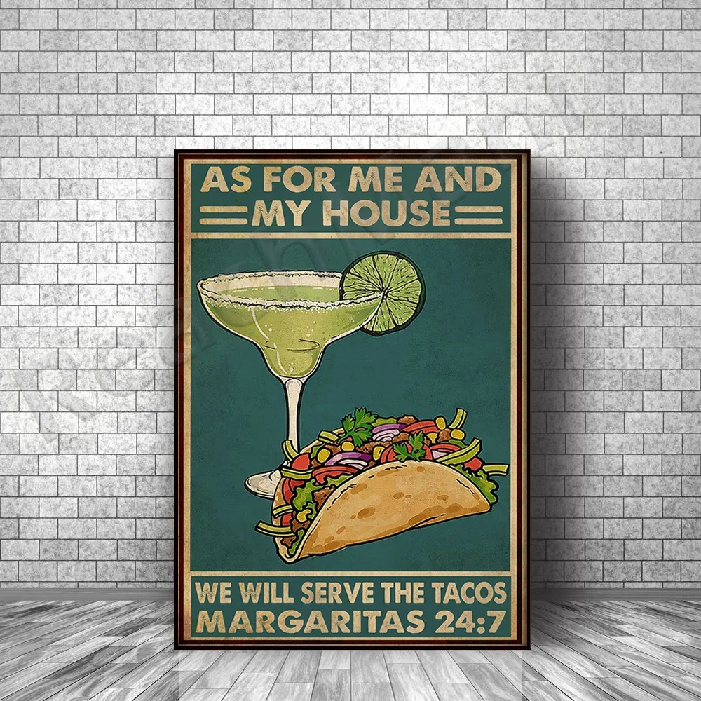 As for me and my house, we'll be serving Taco Margaritas Poster Wall Art Print Home Living Decor Poster
As for me and my house, we'll be serving Taco Margaritas Poster Wall Art Print Home Living Decor Poster