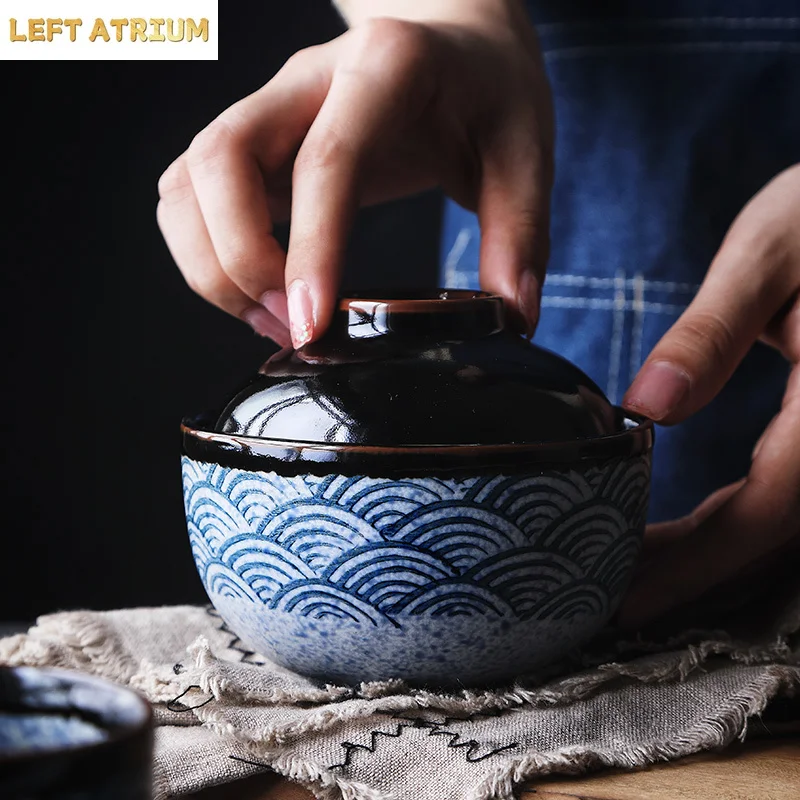 Japanese Hand-painted Ceramic Bowl with Lid Dessert Bowl Steamed Egg Bowl Stewed Soup Bowls Yogurt Oat Bowls Kitchen Tableware
Japanese Hand-painted Ceramic Bowl with Lid Dessert Bowl Steamed Egg Bowl Stewed Soup Bowls Yogurt Oat Bowls Kitchen Tableware
