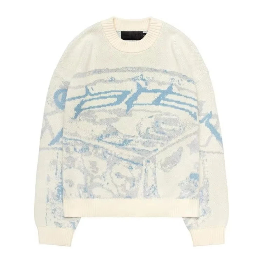 Зимняя мода, эстетика, вязаный креативный полосатый уличный пуловер, повседневный свободный свитер в стиле хип-хоп с длинными рукавами и круглым вырезом для пар
Зимняя мода, эстетика, вязаный креативный полосатый уличный пуловер, повседневный свободный свитер в стиле хип-хоп с длинными рукавами и круглым вырезом для пар