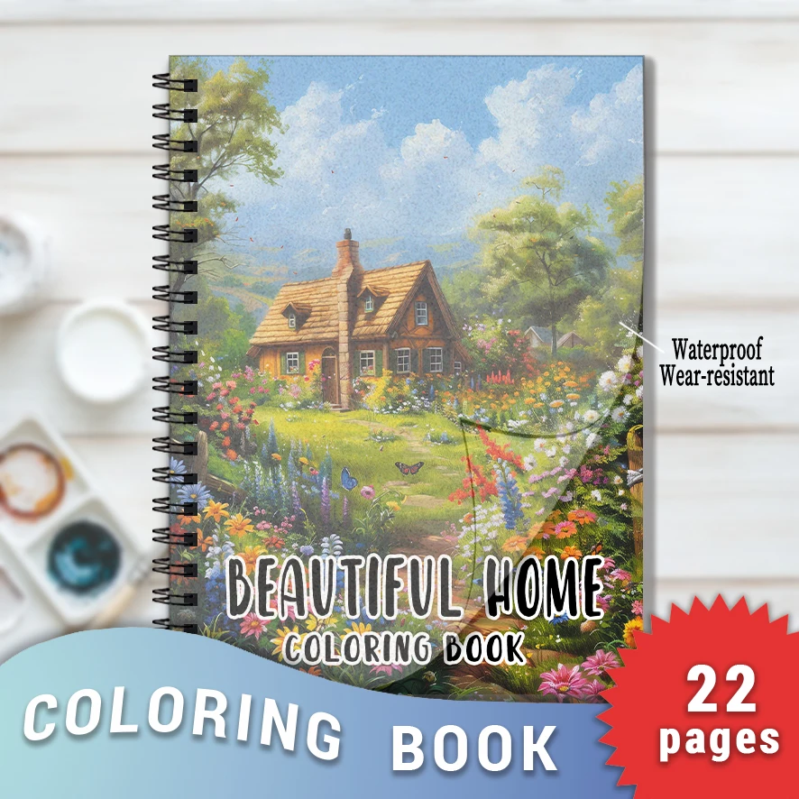 Coloring Book - 8.3x 11.2 inches 32 pages Beautiful Homes Coloring Book , an ideal gift for family or friends
Coloring Book - 8.3x 11.2 inches 32 pages Beautiful Homes Coloring Book , an ideal gift for family or friends