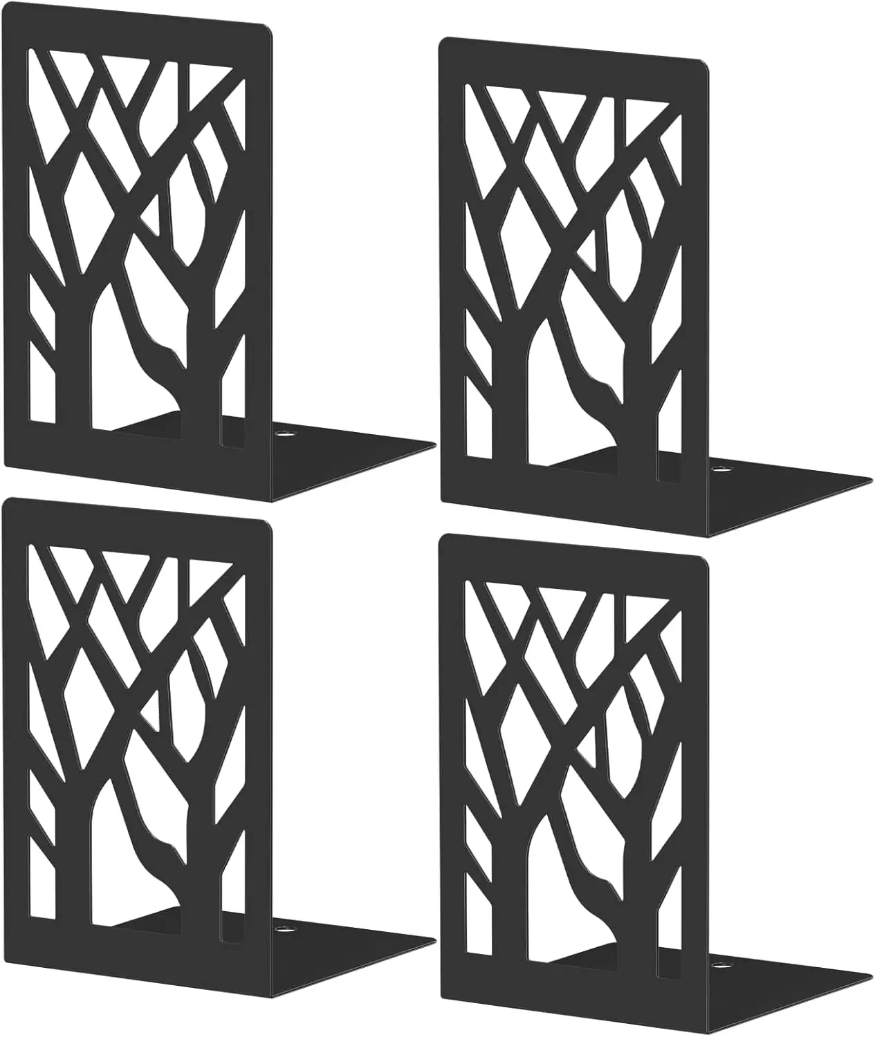 Tree Design Metal Bookends, 4 Pieces, Black Book Stopper for Shelves, Heavy Duty Book Holder for Home Office
Tree Design Metal Bookends, 4 Pieces, Black Book Stopper for Shelves, Heavy Duty Book Holder for Home Office