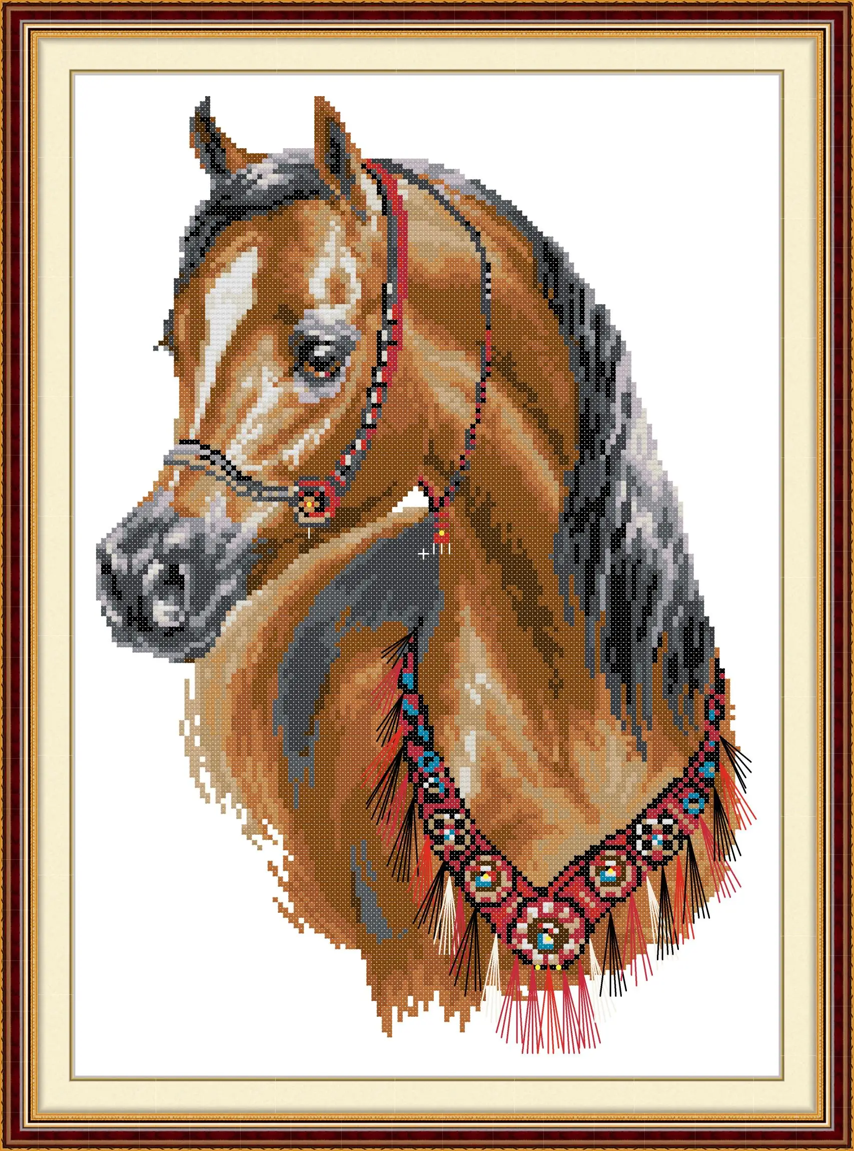 Maydear Full Cross Stitch Kit,11CT/14CT/16CT/9CT Aida Fabric,DMC Threads Sewing Pattern Embroidery Set-Arabian horse
Maydear Full Cross Stitch Kit,11CT/14CT/16CT/9CT Aida Fabric,DMC Threads Sewing Pattern Embroidery Set-Arabian horse