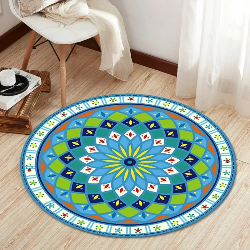 MNV23Bohemian Ethnic Round Rug Living Room Bedroom Bedside Rug Simple Washable Non-slip Mat Computer Chair Mat Comfortable R9Gb
MNV23Bohemian Ethnic Round Rug Living Room Bedroom Bedside Rug Simple Washable Non-slip Mat Computer Chair Mat Comfortable R9Gb