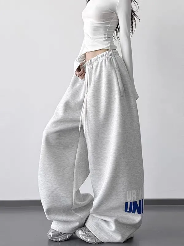 Spring 2026 Women's Sporty Wide Leg Casual Pants Elastic Waist Drawstring Loose Slimming Printed Long Trousers Polyester Blend
Spring 2026 Women's Sporty Wide Leg Casual Pants Elastic Waist Drawstring Loose Slimming Printed Long Trousers Polyester Blend