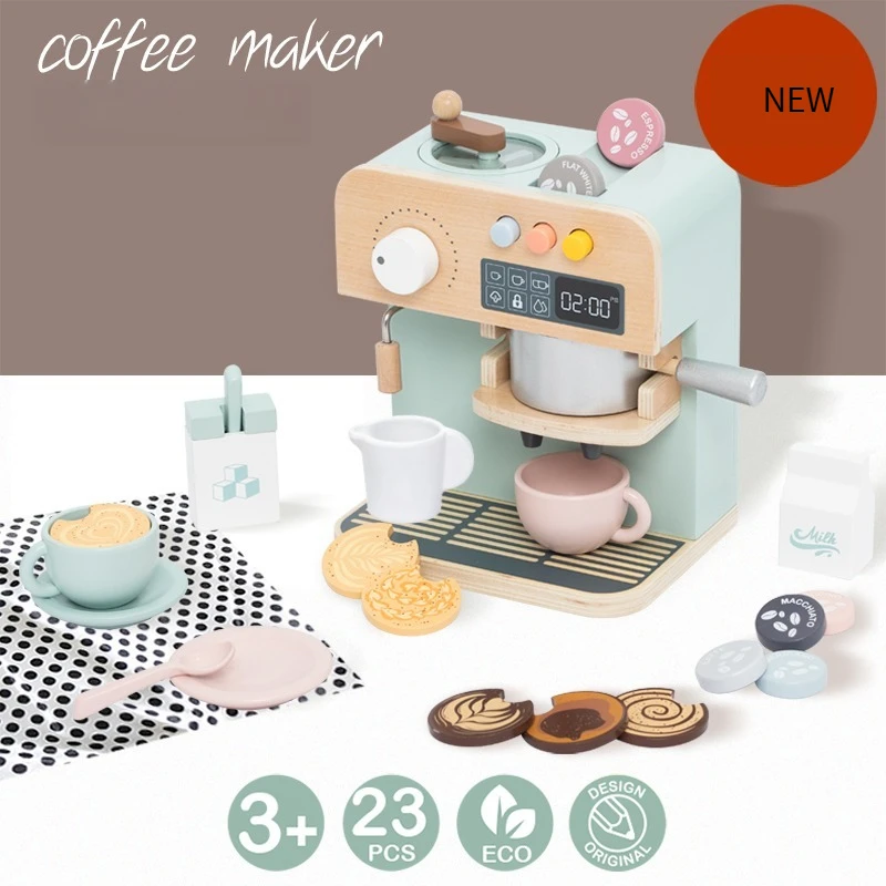 Wooden Coffee Maker Set Simulation Cookie Pretend Play Educational Toys Gifts for Girls Boys Kids Toy Set
Wooden Coffee Maker Set Simulation Cookie Pretend Play Educational Toys Gifts for Girls Boys Kids Toy Set